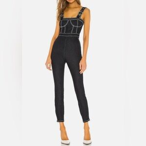 WeWoreWhat Corset Overalls in Dark
Wash. Size S.